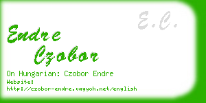 endre czobor business card